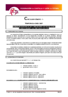 FCYLF – CIRCULAR Nº 1 – PLAN COMPETICIONAL 2020/21