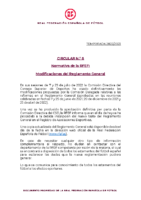 RFEF – CIRCULAR Nº 6 2022/23 – normativa de la RFEF. Modificaciones del Reglamento General.
